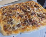 Foto del paso 10 de la receta: Pizza sin amasar de pollo🍗, carne, carnes frías y queso🧀🍕🥩