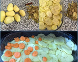Foto del paso 1 de la receta: Patatas asadas con tomate y huevos al horno