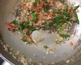 A picture of step 1 of Cabbage with green peas.