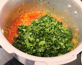 A picture of step 3 of Spinach Dal.