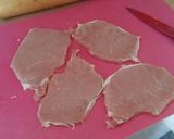 A picture of step 1 of Vickys Chicken-Fried Pork Steaks, GF DF EF SF NF.