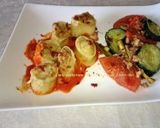 Foto del paso 7 de la receta: Mezzi paccheri rellenos de rape y rodaballo con verduras