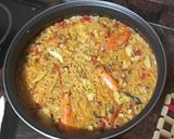 Foto del paso 5 de la receta: Paella de bacalao, calamares, mejillones y langostinos