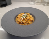 Foto del paso 12 de la receta: Risotto con trompeta de la muerte y manzana