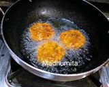 A picture of step 6 of Banana Flowers and Masoor Dal Vada.