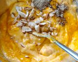 A picture of step 3 of Mango shrikhand.