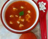 A picture of step 3 of Tomato Paneer Soup.