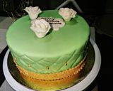 A picture of step 13 of Fondant lemon cake#fondant challenge.