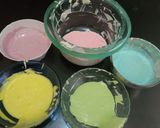 Foto langkah ke 4 dari resep Rainbow Cake Kukus Putih Telur.