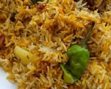 A picture of step 6 of Mutton biryani.