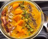 A picture of step 5 of Mango melon smoothie .