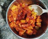 A picture of step 3 of Nashpati pickle.