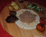 A picture of step 12 of Persian pan fried sumac kebab.