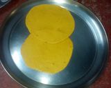 A picture of step 11 of Gujrati masala puri with aloo sabji.
