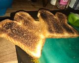 A picture of step 2 of Southwest avocado toast.
