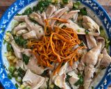 A picture of step 8 of Steamed Herbal Chicken.