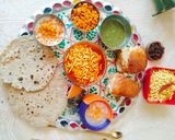 A picture of step 4 of Sev Tamatar Nu shaak Kathiyawadi Sev Tamatar Ki Sabji.