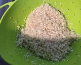 Une image de l'étape 1 de Dôme de riz à la coriandre et laitue de mer.