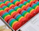 Foto langkah ke 7 dari resep Rainbow Cake mini Roll.