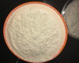 A picture of step 4 of Appam with coconut milk.