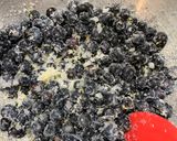 A picture of step 2 of Dylan’s blueberry cobbler.