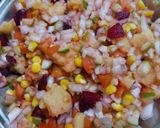 A picture of step 1 of Mix Veg sandwich.