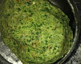 A picture of step 5 of Shyam savera paratha (Palak paneer).