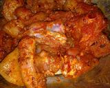 A picture of step 3 of Aloo chicken.