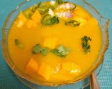 A picture of step 4 of Mango Gazpacho.