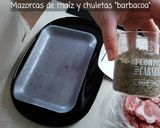 Foto del paso 2 de la receta: Mazorcas de maíz con chuletas "barbacoa"