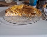 Foto del paso 14 de la receta: Tarta de jamón y queso con papas fritas, huevos