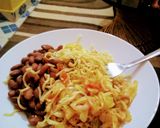 A picture of step 3 of Rice,noddles and beans.