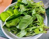 A picture of step 1 of Spinach (palak) Veggies Subzi.