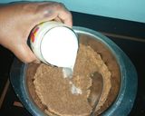 A picture of step 4 of Biscuit cake in a pan.