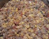 A picture of step 4 of Chili & Cornbread Stuffing Casserole.