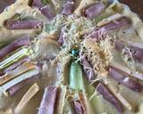 Tarte poireaux / reblochon / jambon étape de la recette 2 photo