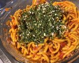 Une image de l'étape 9 de Timbale de spätzles aux tomates, thon, emmental et curcuma.