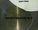 A picture of step 1 of Sausage fried rice.