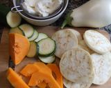 Foto del paso 1 de la receta Gratén de berenjena blanca, calabaza y calabacín al orégano