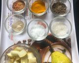 A picture of step 1 of Nashpati pickle.