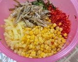 Gambar langkah 1 resipi Cucur Ikan bilis Mudah.