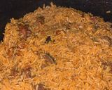 A picture of step 5 of Goat meat Jollof rice.