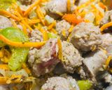 A picture of step 4 of Tortellini with Bratwurst.