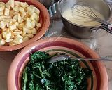 Une image de l'étape 1 de Gratin d'épinards et pommes de terre.