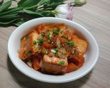Hình bước làm 5 của món Đậu hủ dồn thịt sốt cà