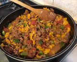 Une image de l'étape 11 de Bœuf aux poivrons bicolores,tomates,herbes et épices.