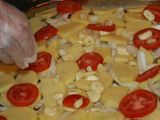 Bacalao con pimientos asados