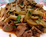 Hình bước làm 3 của món Thịt bò xào dưa