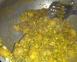 A picture of step 4 of Dramstick flowers and potato ki sabji.
