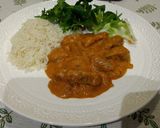 A picture of step 9 of Easy Brazilian Beef Strogonoff.